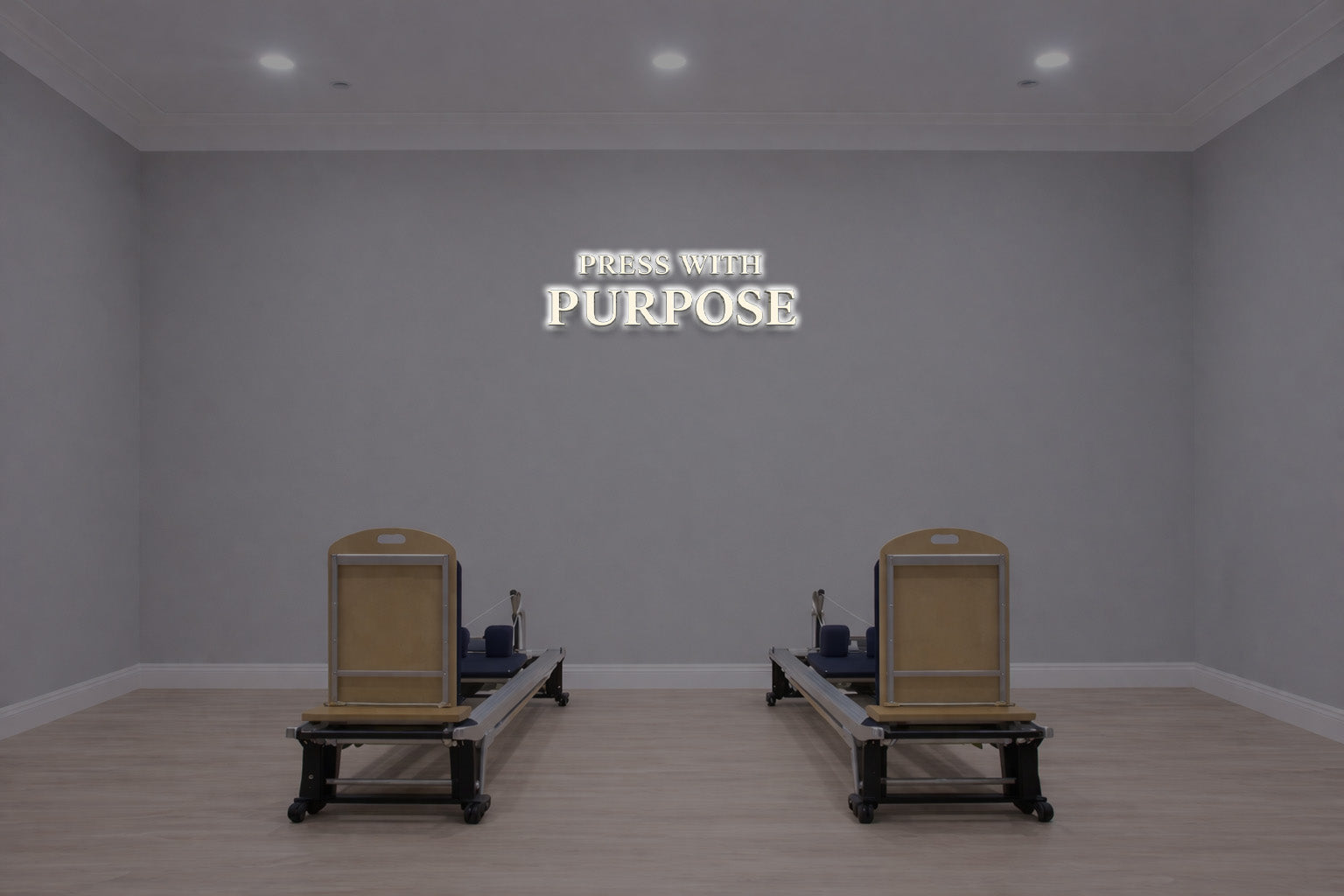 Two Custom Backlit Sign For Hussian
