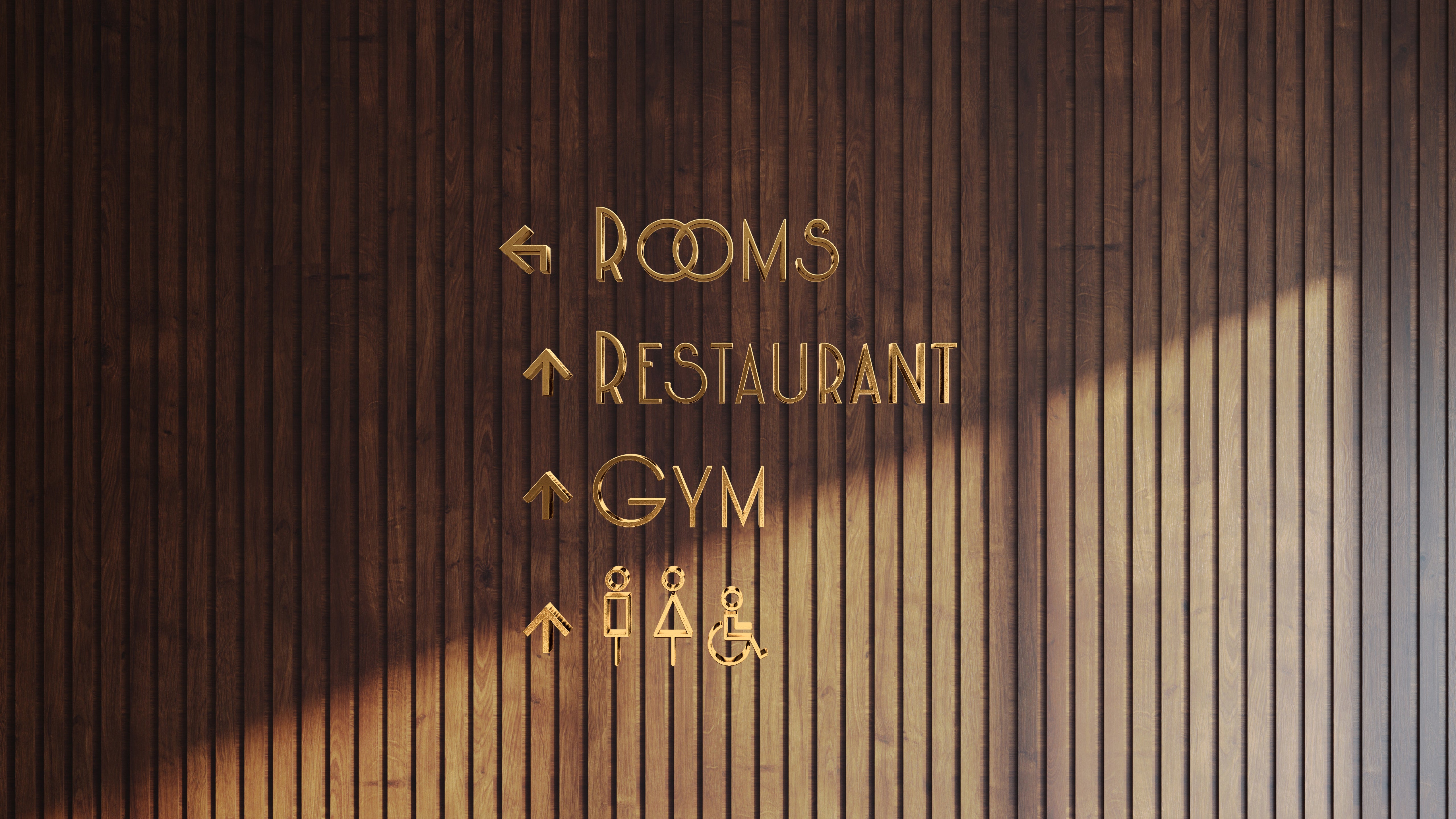 Custom Gold Metal Room Signs For Laureen