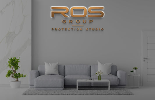Custom Gold Metal Backlit Sign For Roberto