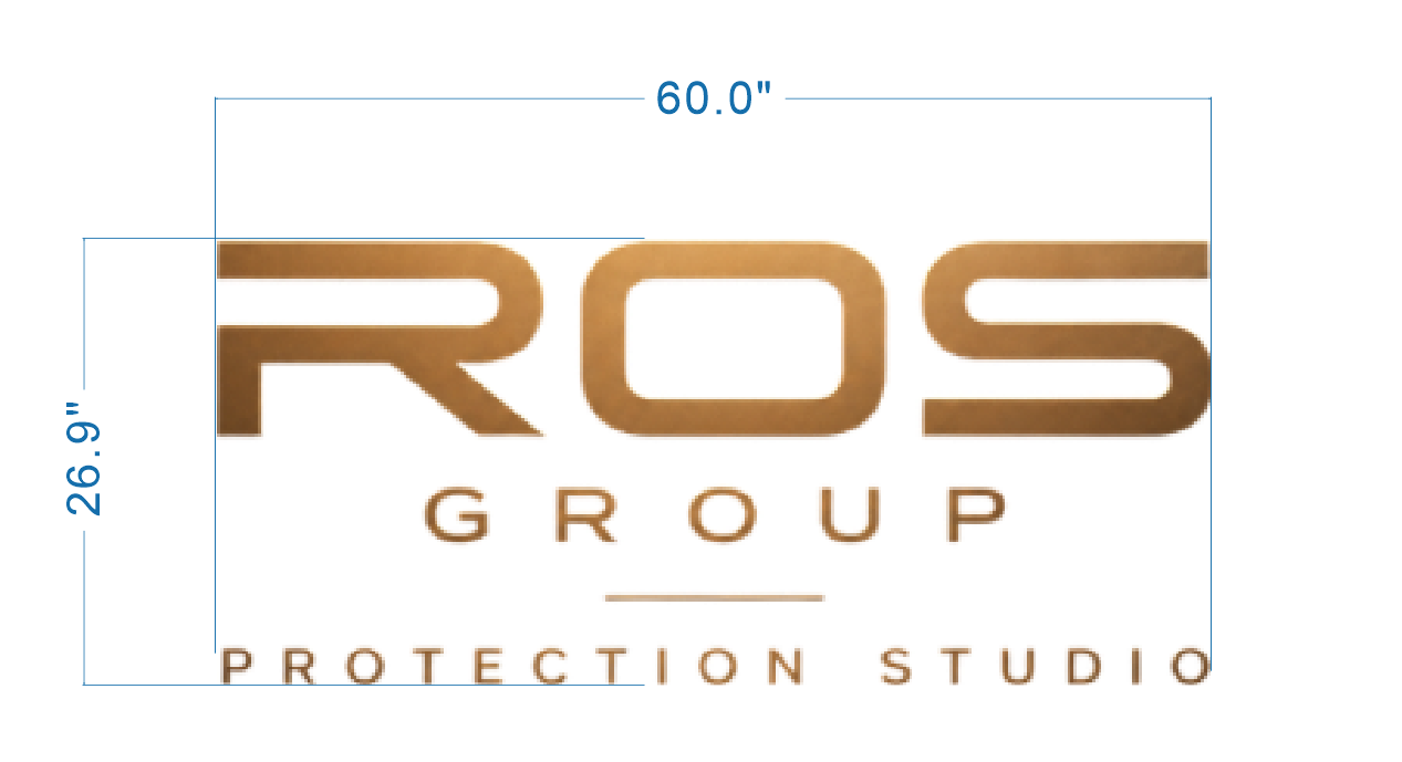 Custom Gold Metal Backlit Sign For Roberto