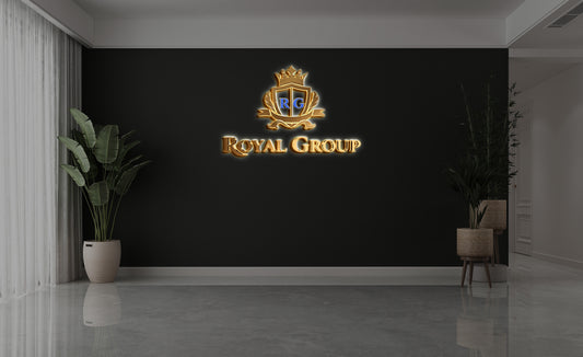 Custom Gold Metal Backlit Sign For Nikita