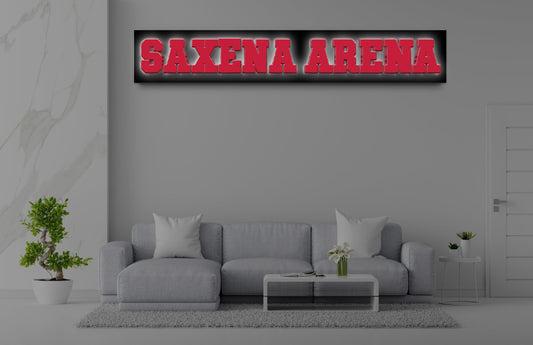 Custom Backlit Sign For Saxena Arena