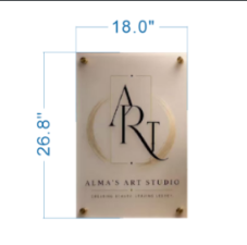 Custom Frosted Acrylic Printed Plate For Alma Rodriguez