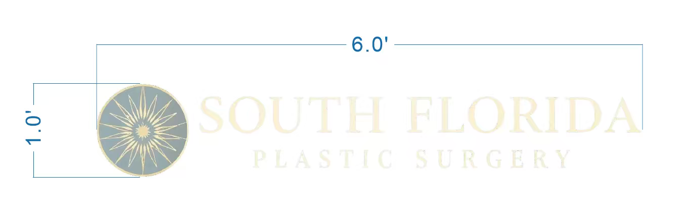 Custom Gold Metal Sign For South Florida Plastic Surgery