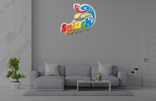 Custom Acrylic Backjlit Sign For Splash Media - 50% Payment