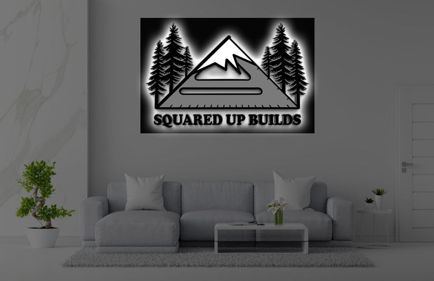 Custom Acrylic Backlit Sign For Squared Up Builds