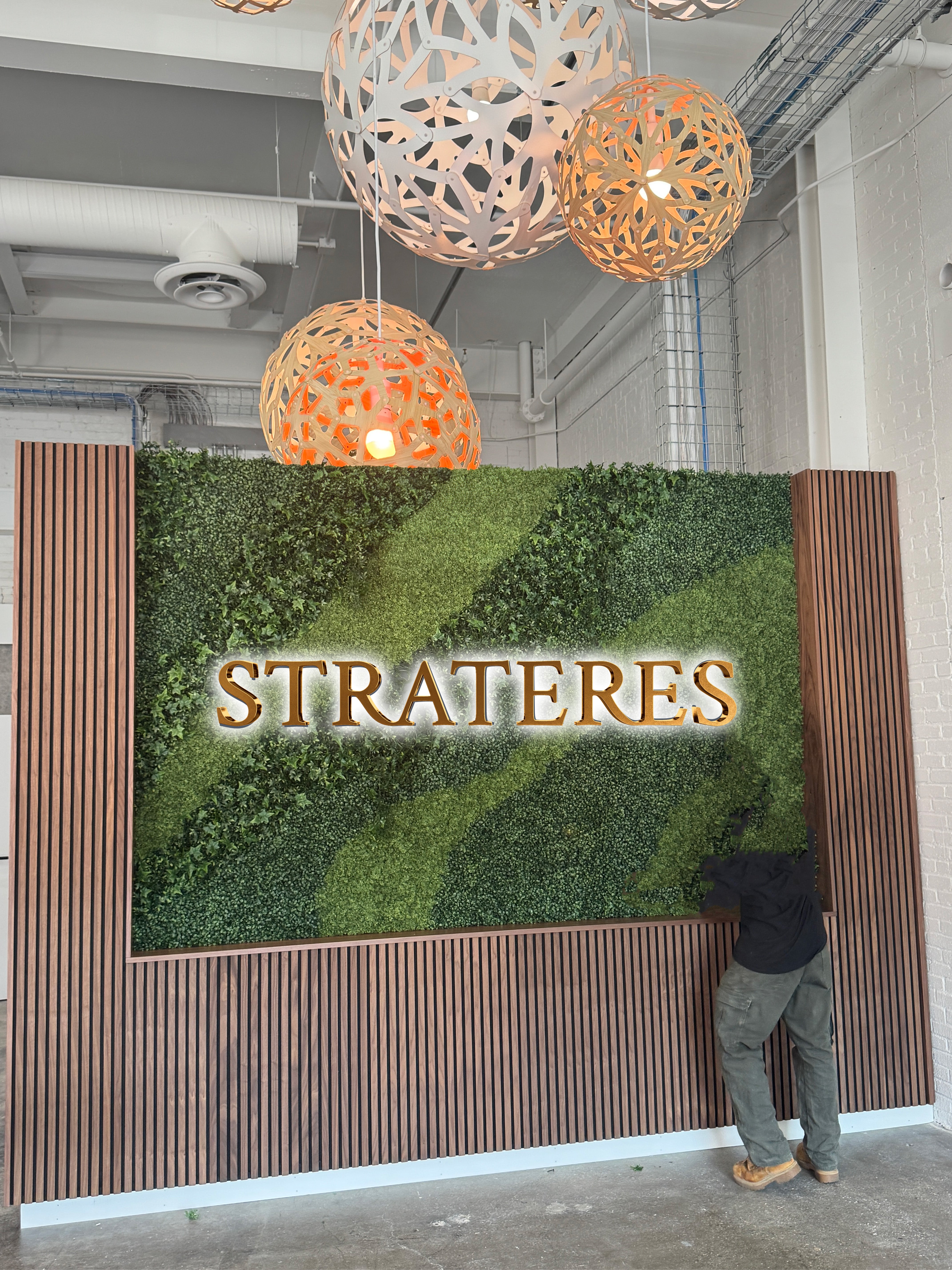 Gold Metal Backlit Sign For Peter