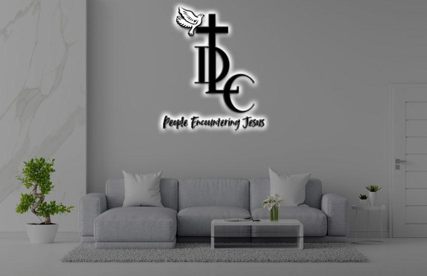 Custom Metal Backlit Sign For Melanie