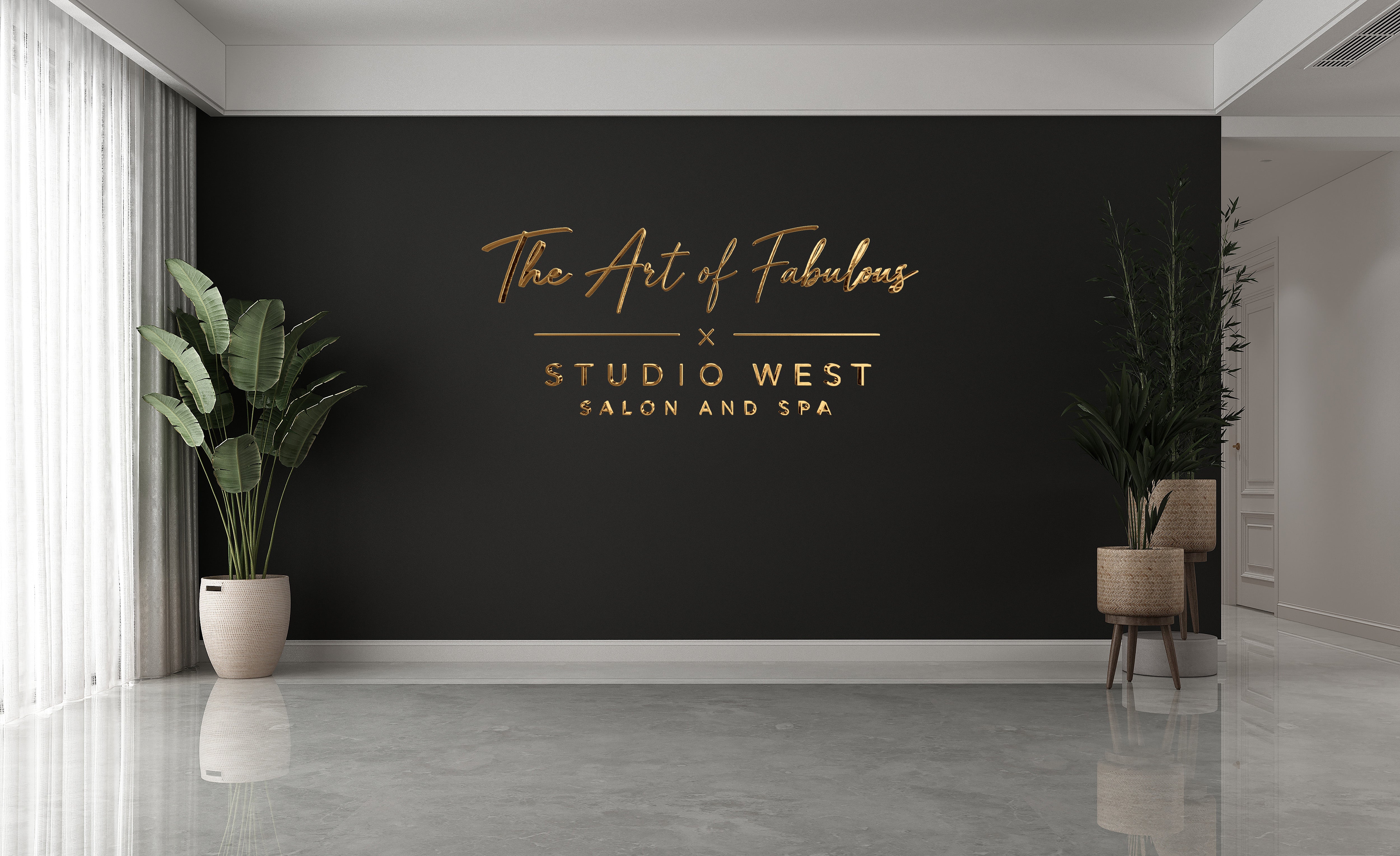 Custom Gold Metal Sign For Nicolle