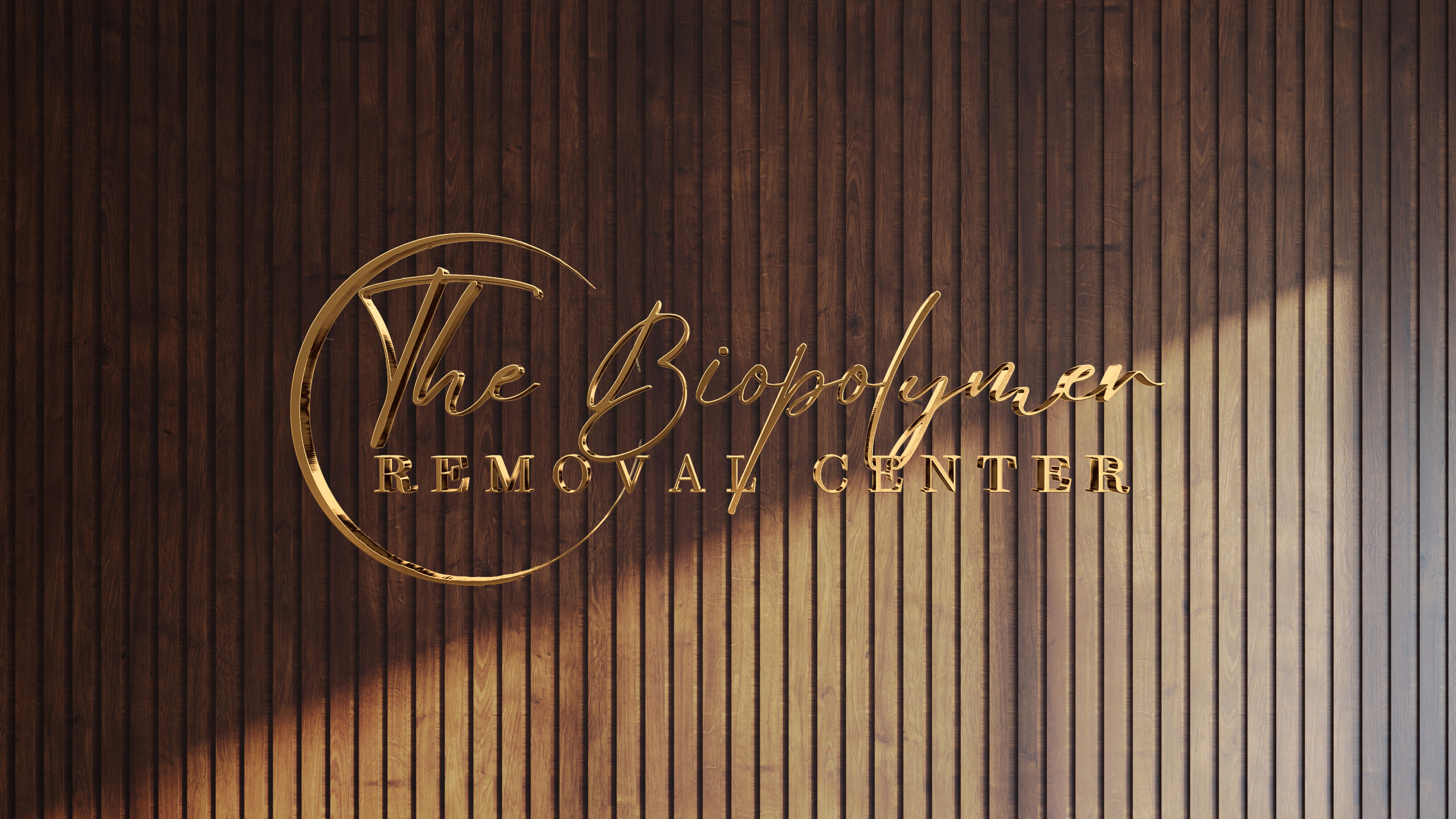 Custom Gold Metal Sign For The Biopolymer Removal Center