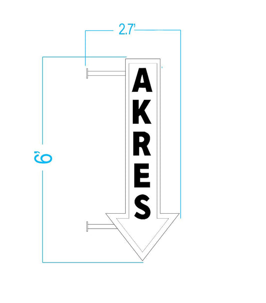 Custom Outdoor Sign For Akres -  Half Payment
