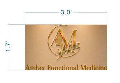Custom 3D Gold Metal Without Backlit Sign For Amber Manche