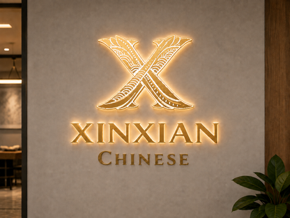 Custom 3D Gold Metal Backlit Sign For Rubel Amin