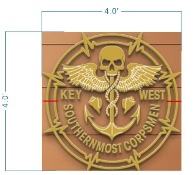 Custom Outdoor Metal Sign For USCG Sector Key West