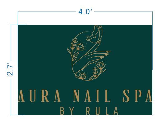 Custom Gold Metal Backlit Sign For Zacharoula