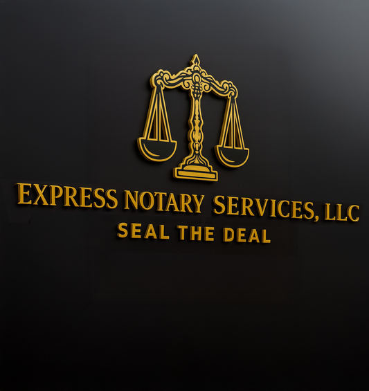 Custom Acrylic Sign for Express Notary