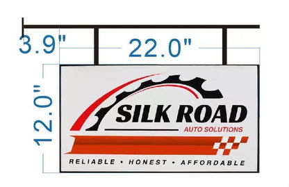 Custom Metal Printed Double Sided Blade Sign For Fazal Moneer Adil