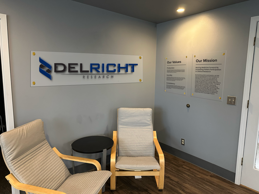 Custom Acrylic Signs for Delricht Research