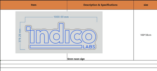 Custom Neon Sign for Indico Labs - Adam